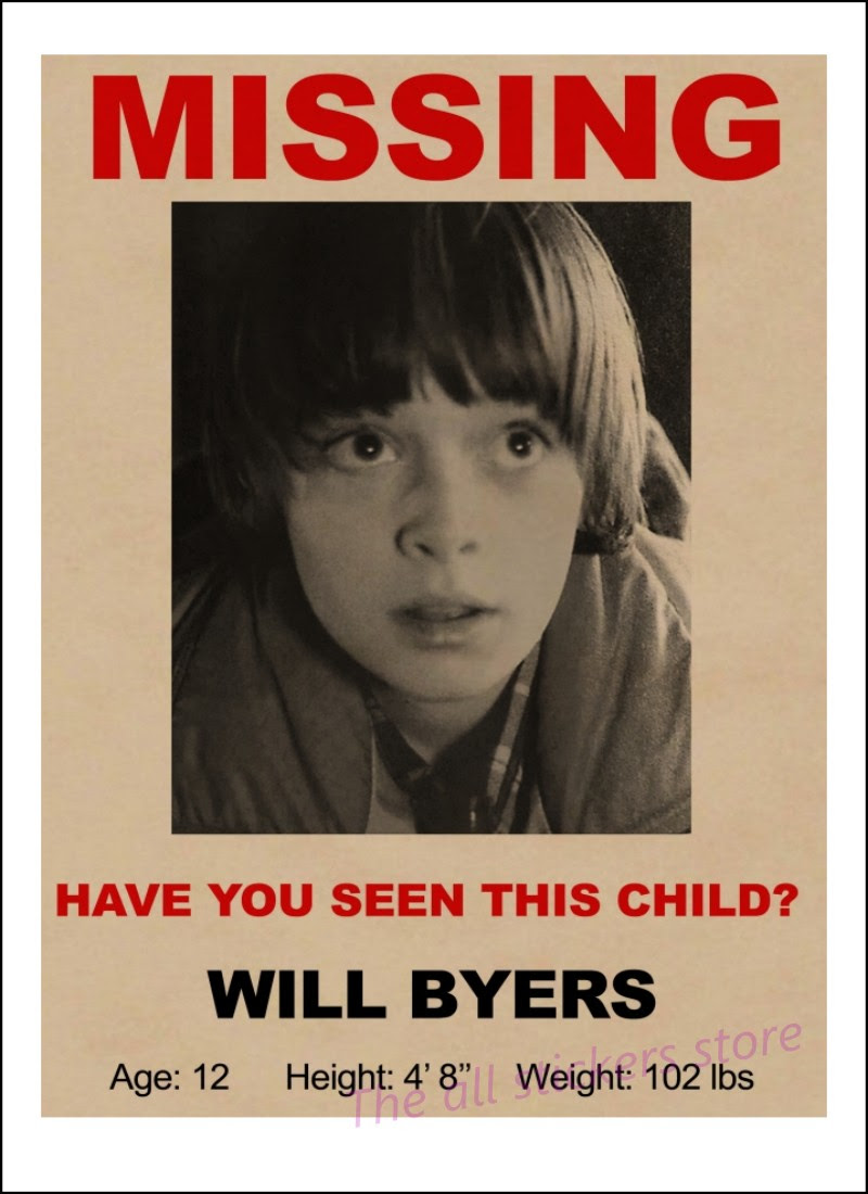 Pein Amber Will Byers Missing Poster Free Printable