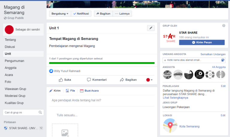 Cara Membuat Unit Pembelajaran Sosial di Grup Facebook dan Beserta Contoh nya - Startup Semarang