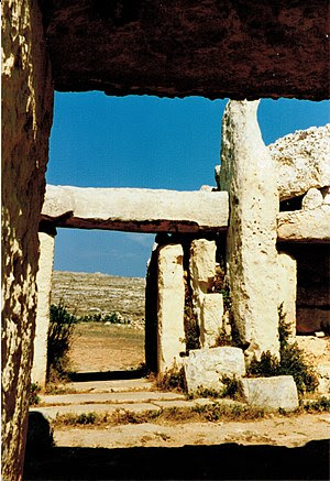 The megalithic temple of Mnajdra, detail (Malta)