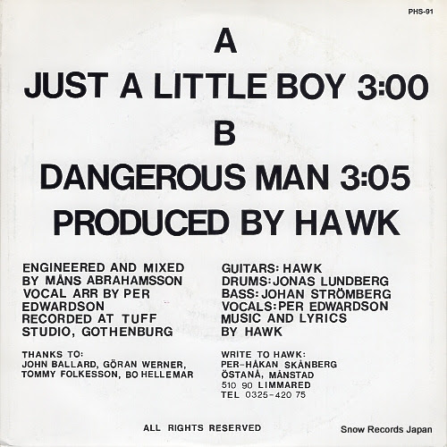 HAWK - just a little boy - PHS91