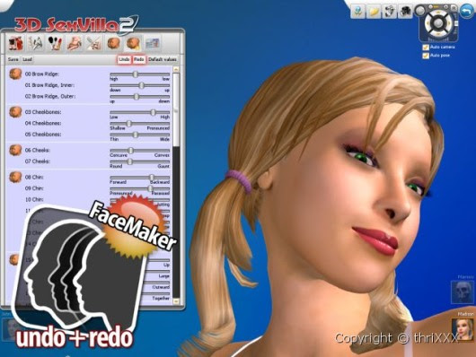 3D SexVilla editor de cara