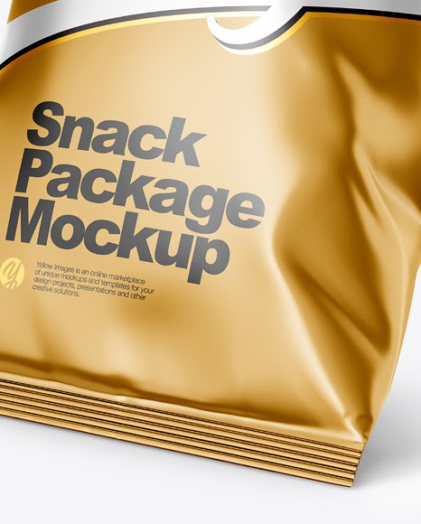 Download Glossy Snack Package Half Side View Yellowimages Free Psd Mockup Templates PSD Mockup Templates