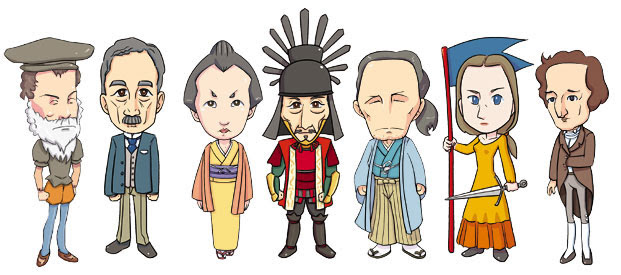 100 歴史 人物 イラスト かわいい かっこいい無料イラスト素材集