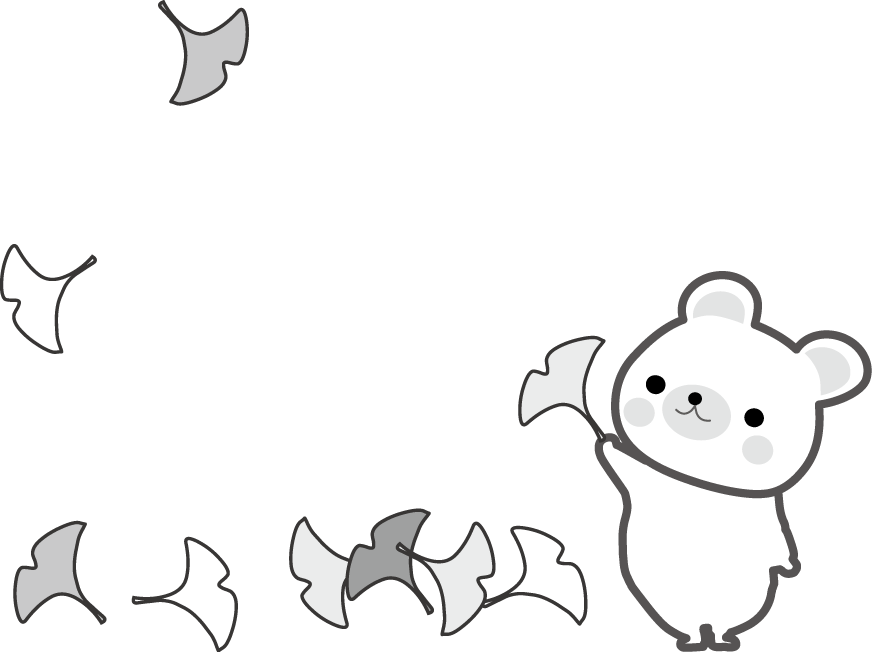 ラブリー落ち葉 拾い イラスト すべてかわいい動物