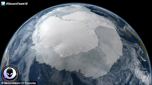  A bizarre new theory suggests that a strange anomaly discovered in the Antarctic (pictured) may hide a Nazi UFO base. A team of UFO Hunters claim in a YouTube video posted this week that Nazis built secret UFO bases in Antarctica during World War 2