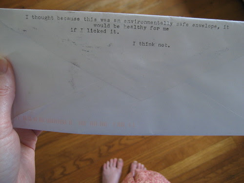 letter in the mail.