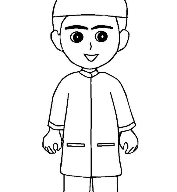 Gambar Anak Sholeh Hitam Putih Literatur