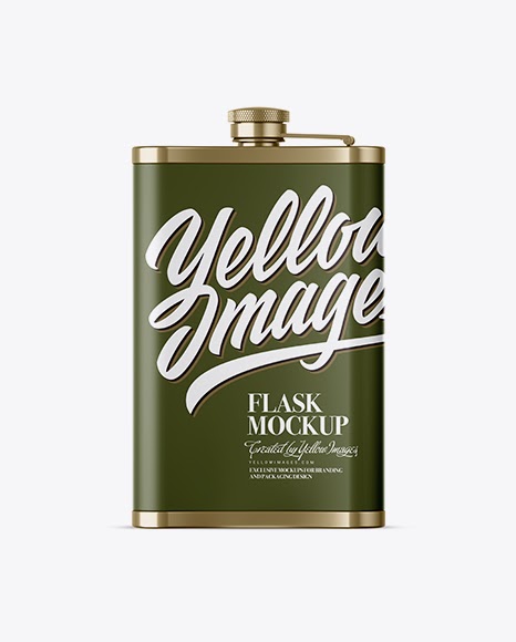 Download Steel Flask With Matte Wrap Mockup Back View Packaging Mockups Yellowimages Mockups