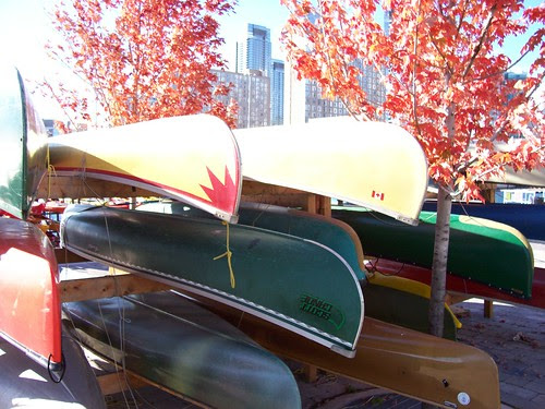 Storing the canoes, Harbourfront