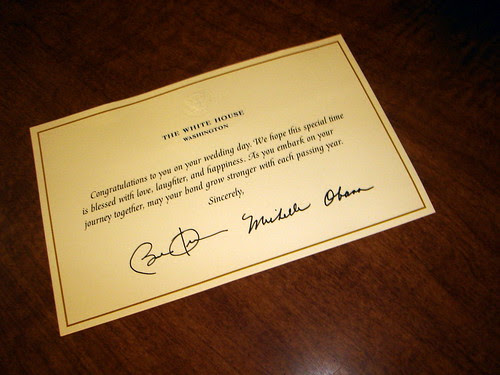 Congrats from Barack & Michelle
