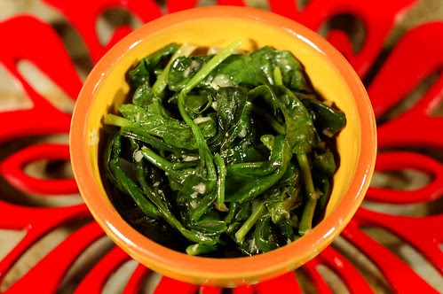 Simple Sauteed Spinach  by Eve Fox, Garden of Eating blog