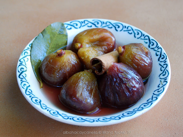 Poached spiced figs