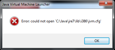 [SOLVED] Could not open jvm.cfg