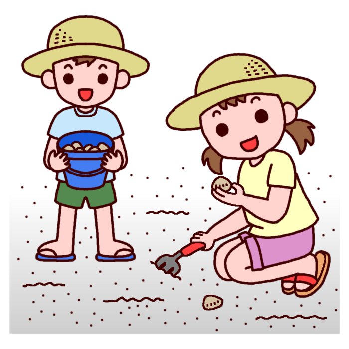 200以上 潮干狩り イラスト Free Illustration Material