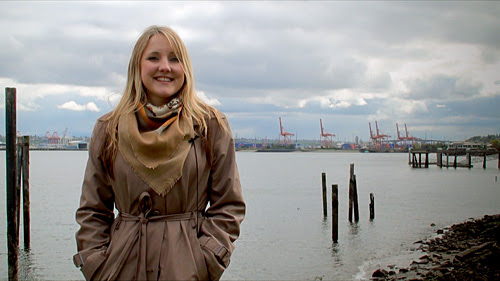 Elise Hunt standing on the waterfront in Seattle