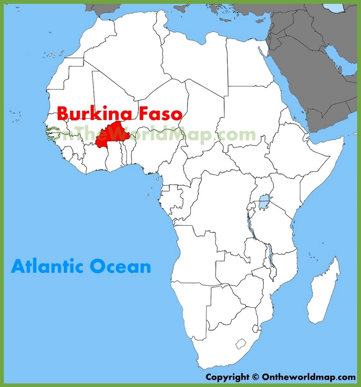 burkina faso location on the africa map max