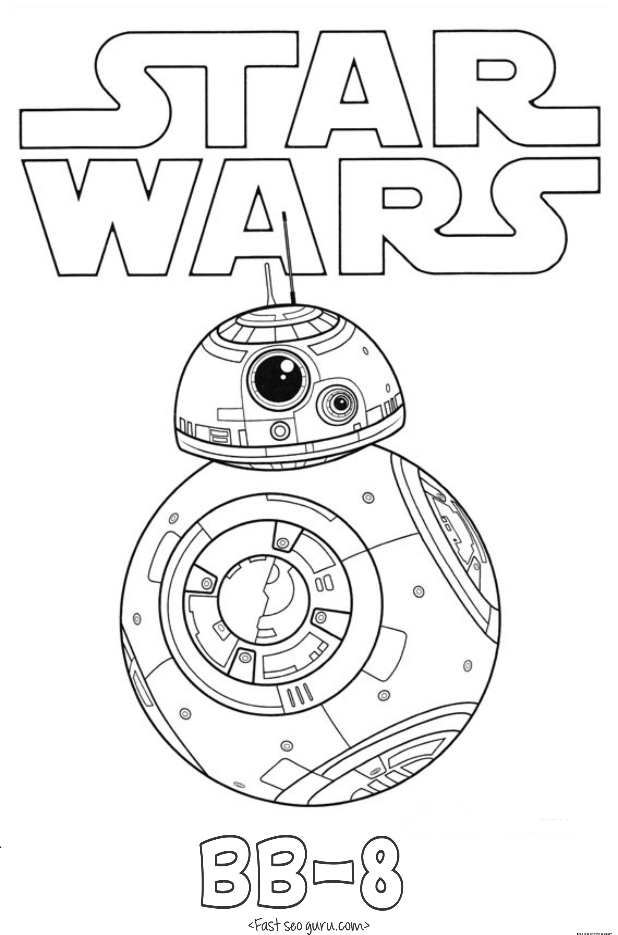 Download Star Wars The Force Awakens BB 8 coloring pages - Free Printable Coloring Pages For Kids.Free ...