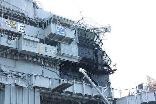 outside the USS Midway in San Diego
