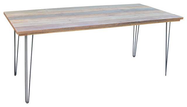 Reclaimed Wood Hairpin Leg Dining Table, 33x48 Industrial Dining Tables by Local Timber Reclaimed Wood Hairpin Leg Dining Table, 33x48 Industrial Dining Tables by Local Timber