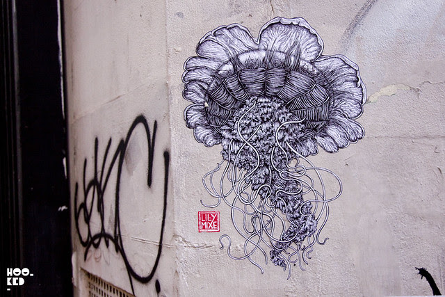 French artist Lily Mixe's Shoreditch Street Art Sea Creatures