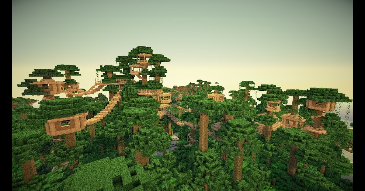 Minecraft jungle tree house ideas,minecraft jungle treehouse village