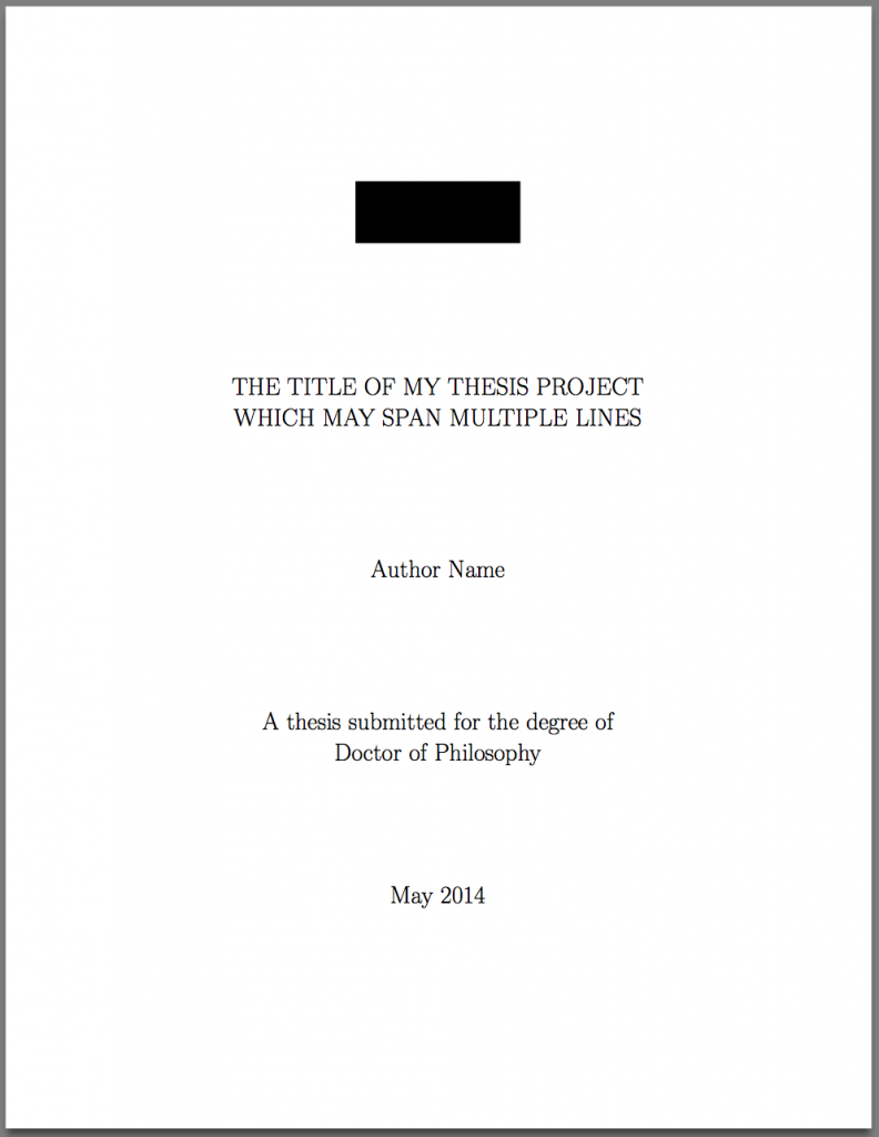 thesis in undergraduate degree