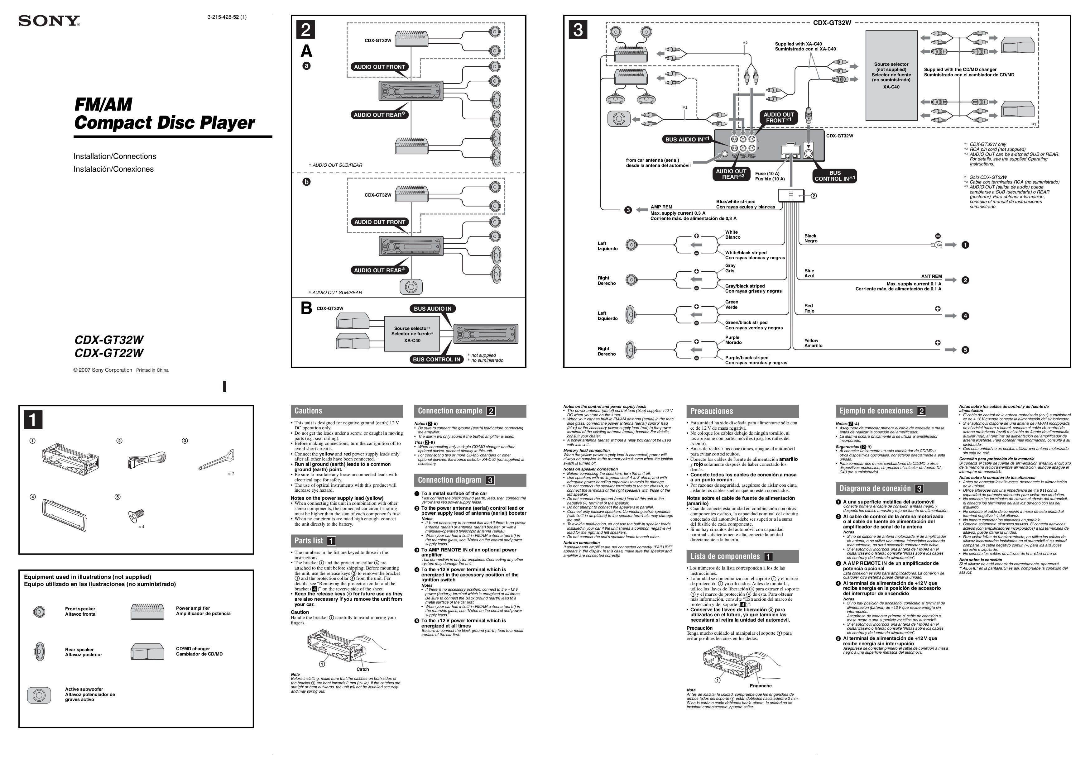 Sony Cdx Gt565up Radio Wiring Diagram