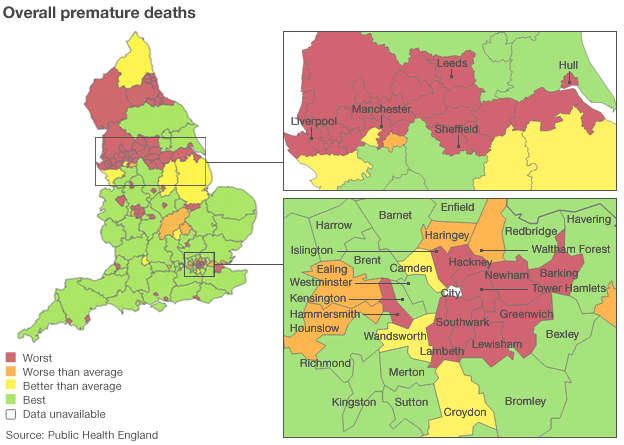Map: Overall premature deaths