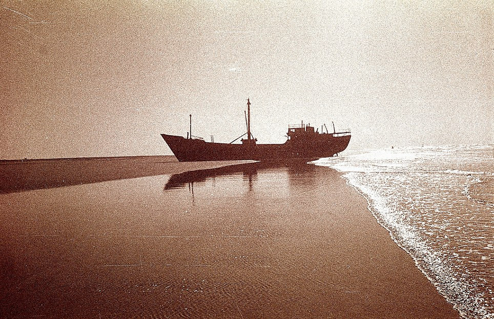 Grounded: This long-forgotten vessel came to rest off the coast of Tarfaya, a small port town on the southwestern coast of Morocco