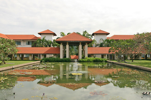 The Sentosa Resort & Spa has lots of water features including lily ponds