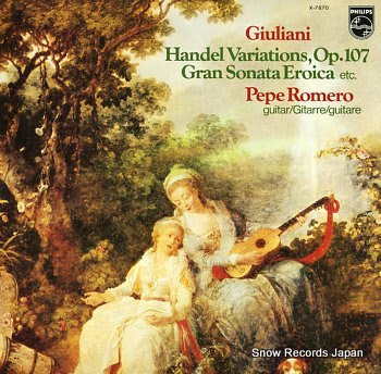 ROMERO, PEPE giuliani; handel variations, op.107