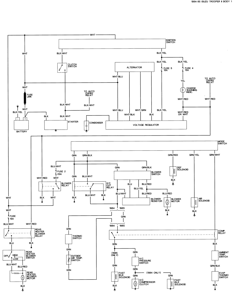 29 Isuzu Rodeo Wiring Diagram Free Wiring Diagram Source