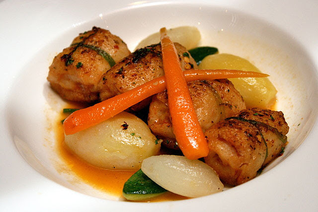 Pacific Dory: Pan-Fried Herbs and Chilli marinated Pacific Dory with Sauted Vegetables and Tomato Butter Sauce
