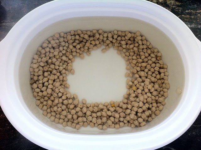 Boiling Water Added to Chick Peas
