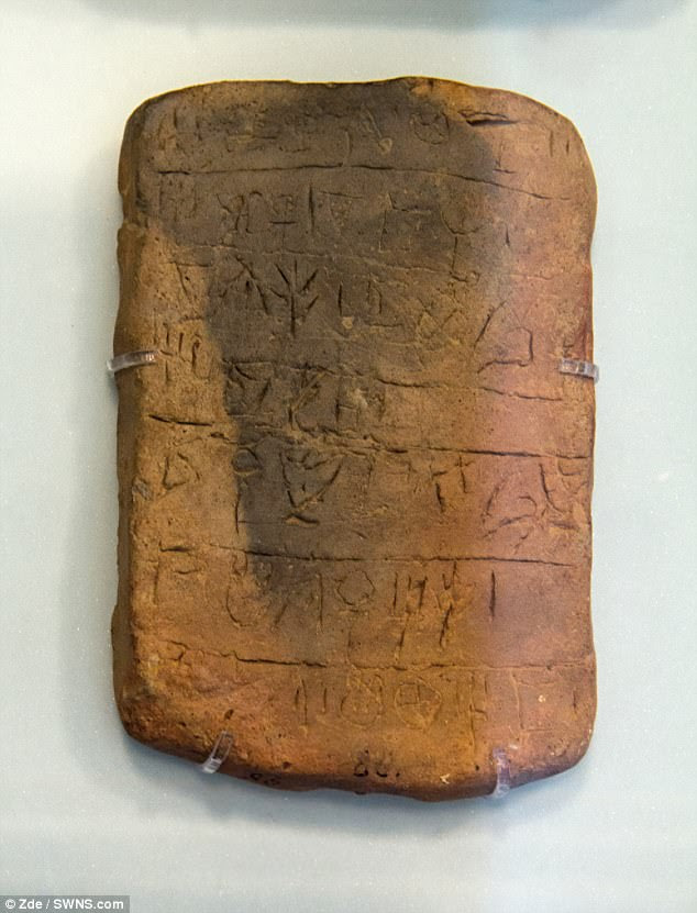 Because Linear A (pictured) and the hieroglyphic scripts used on Crete by the Minoans were never deciphered, the origins of the language they represent are not clear but it is thought to be distinct from early Greek