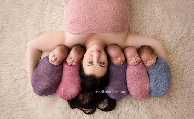 This Proud Mum's Beautiful Photoshoot With Quintuplets is Going Viral