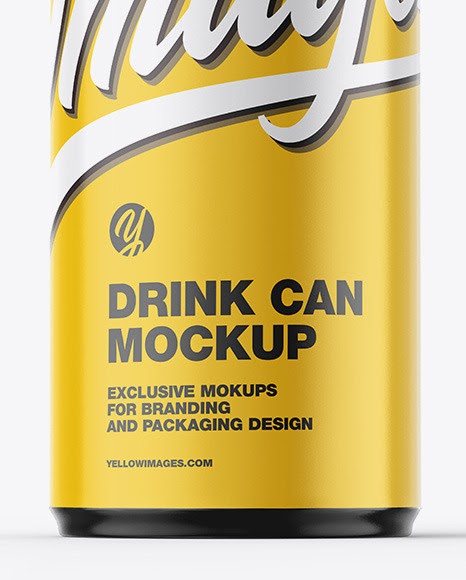 Download 250ml Glossy Aluminium Drink Can Mockup Glossy Can Mockup In Can Mockups On Yellow Images Object Mockups Yellowimages Mockups