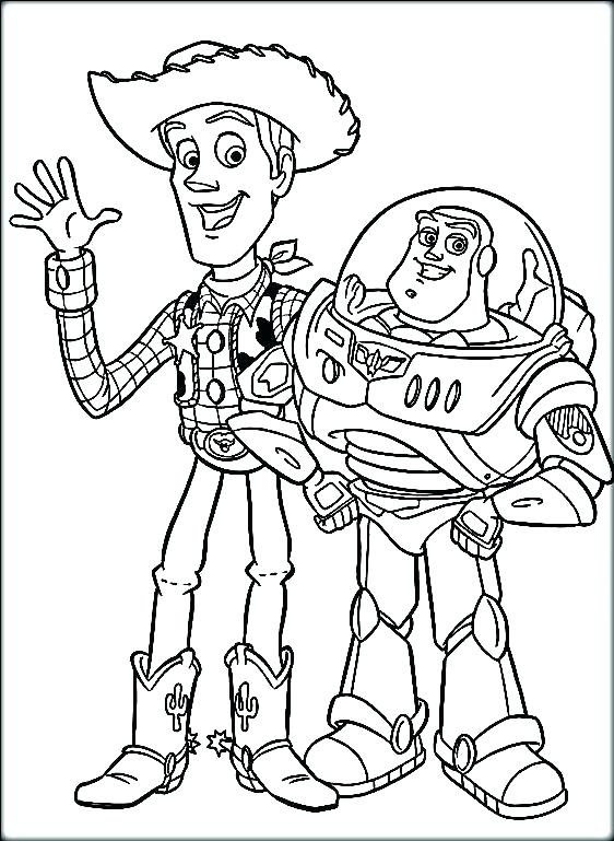 Buzz Lightyear Coloring Page Easy
