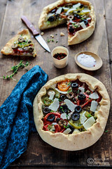 Tomato Goat Cheese Anchovy Galette by Meeta K. Wolff