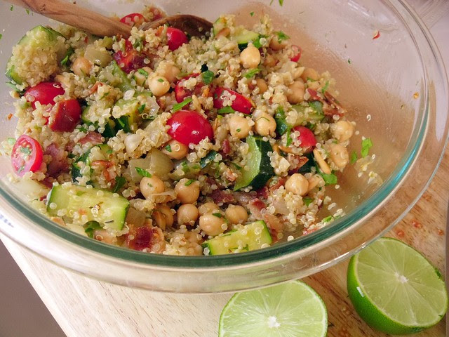 quinoa salad with toasted almonds