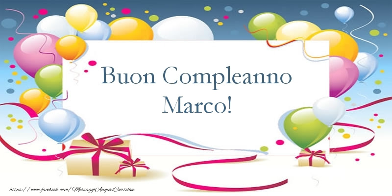 Cartoline Di Buon Compleanno Marco