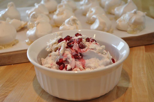 making Pomegranate Meringue Mountain as seen on Nigella Lawson's show-4