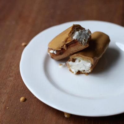 Caramelised White Chocolate Éclairs
