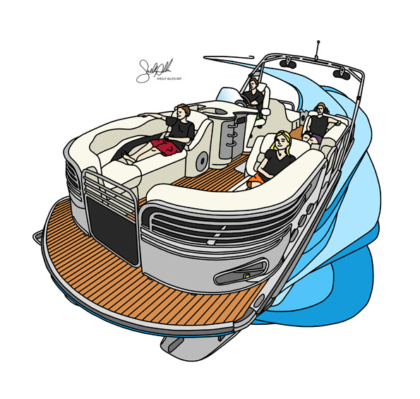 Cartoon Galery Net Cartoon Pontoon Boat Clipart