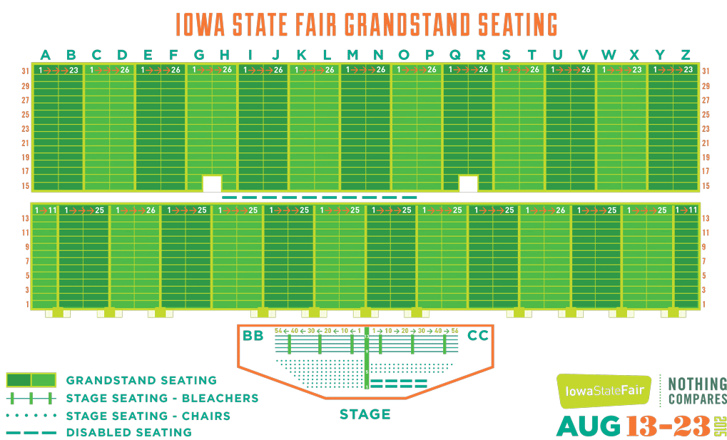 Iowa State Fair Grandstand Seating Map