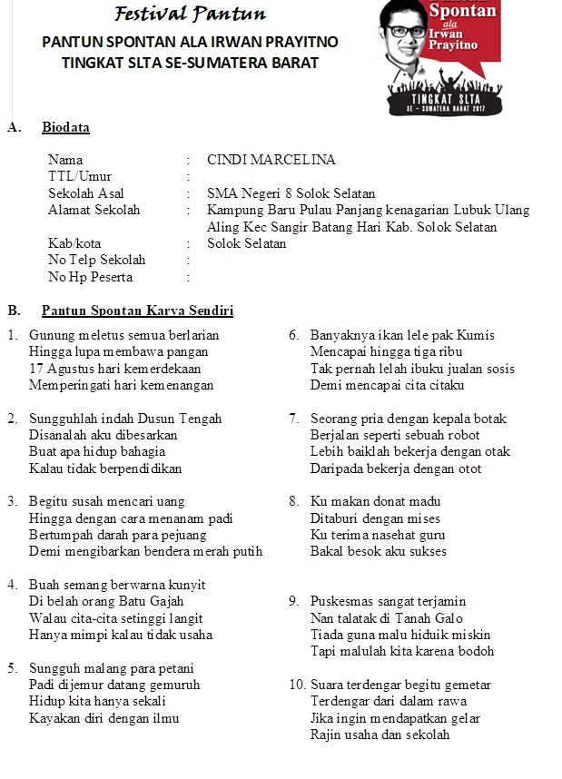 Contoh Soal Dan Materi Pelajaran 6 Contoh Pantun Ikan Hiu