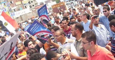 جانب من مسيرتى مؤيدى جمال والبرادعى بالشرقية