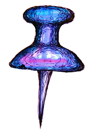 purple push pin