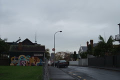 Auckland mural + tower
