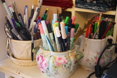 Pencils, pens, etc.